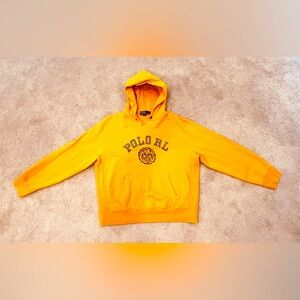 Polo Ralph Lauren Corp 1967 Men's Hoodie Sweatshirt Yellow Size XL Pullover